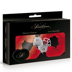 Metalne lisice sa krznom | Sweet Caress Red